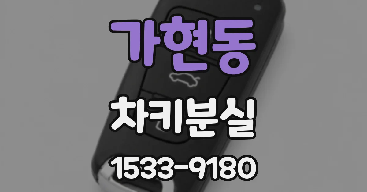 가현동 차키분실