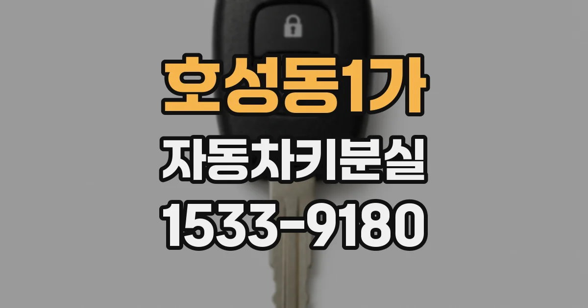 호성동1가 자동차키분실