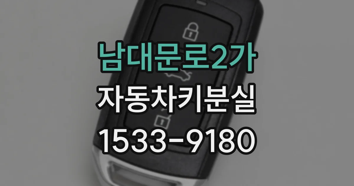 남대문로2가 자동차키분실