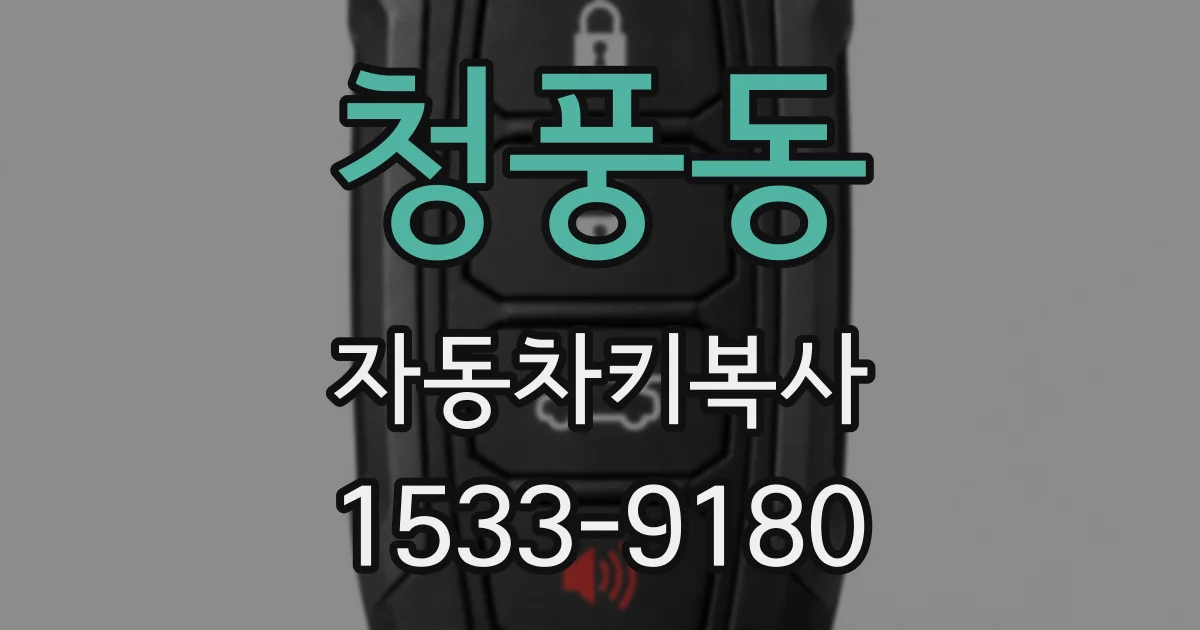 청풍동 자동차키복사