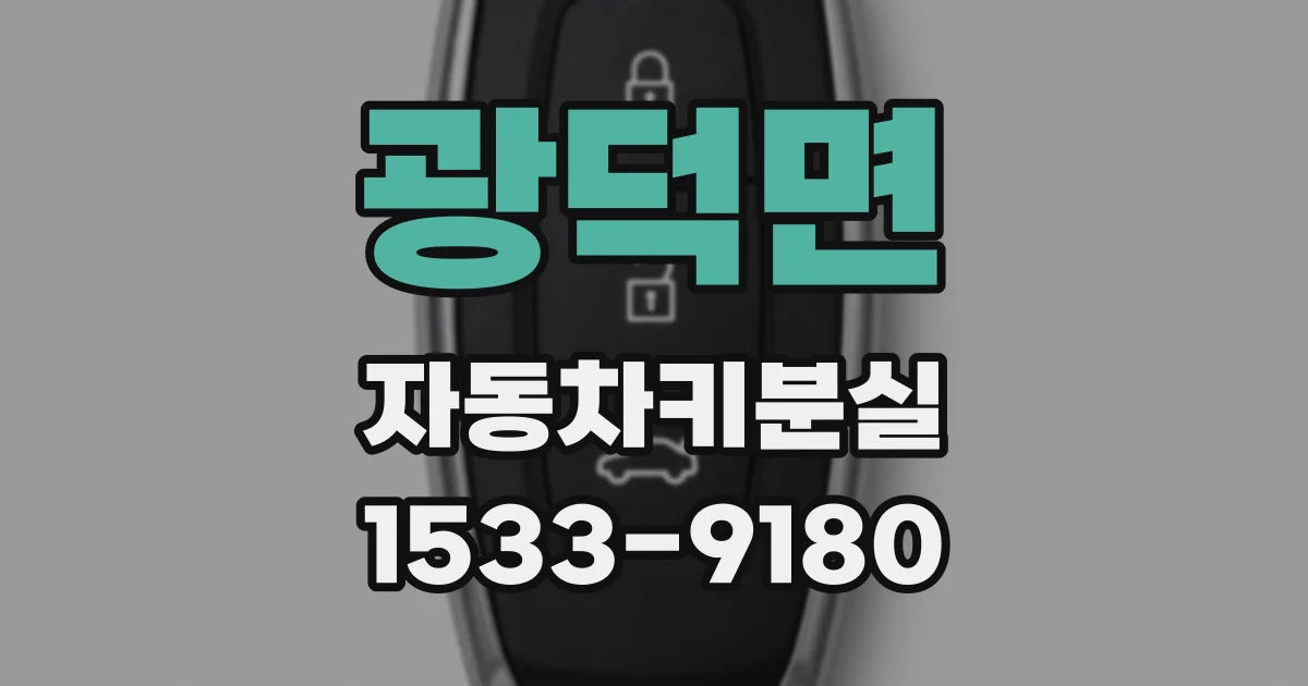 광덕면 자동차키분실
