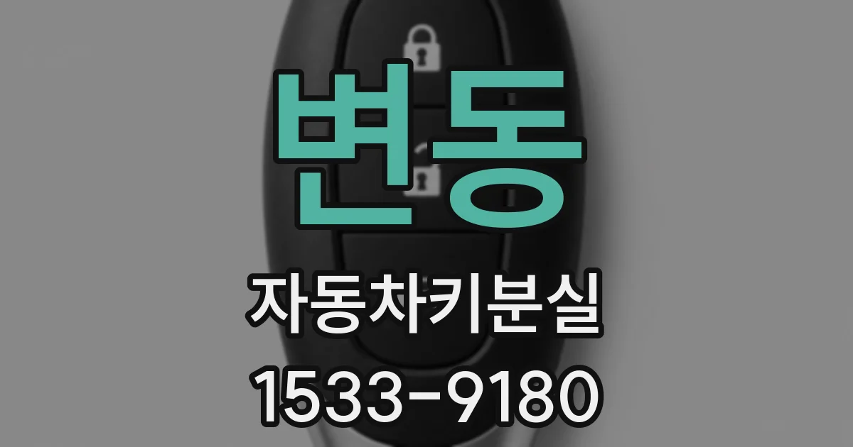 변동 자동차키분실