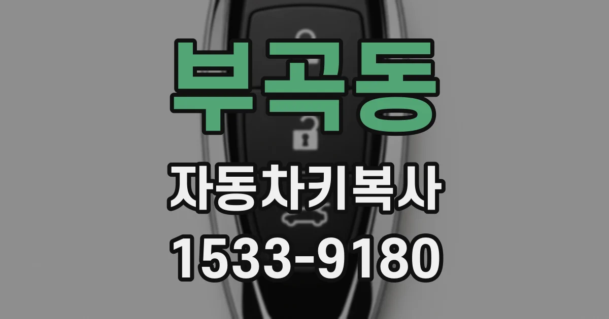 부곡동 자동차키복사