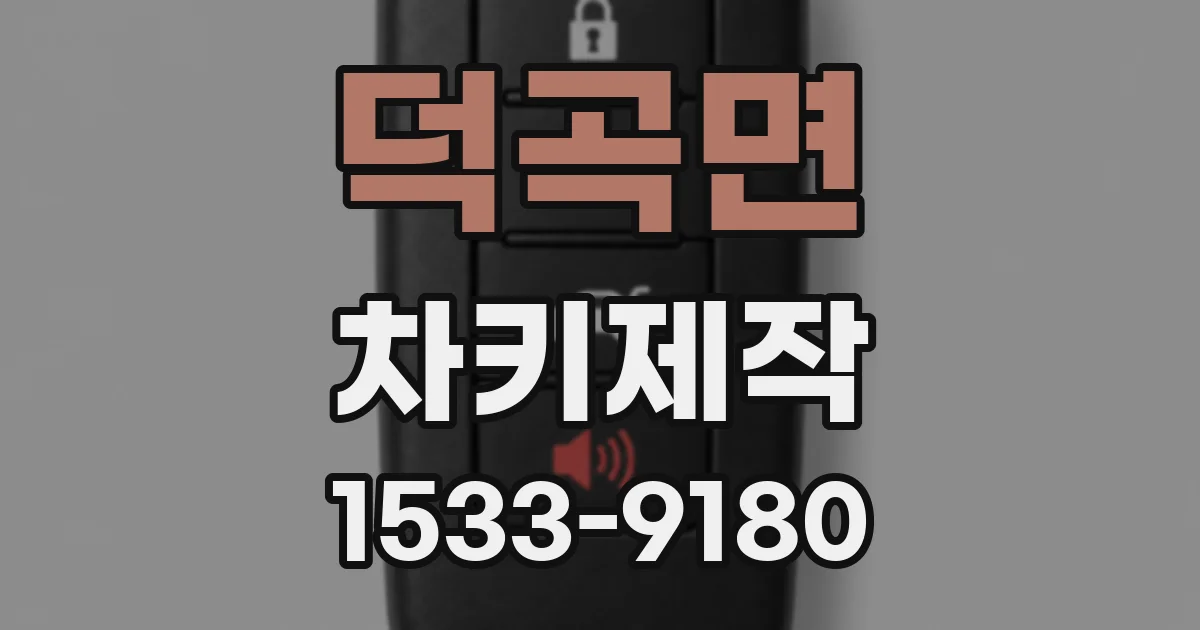 덕곡면 차키제작