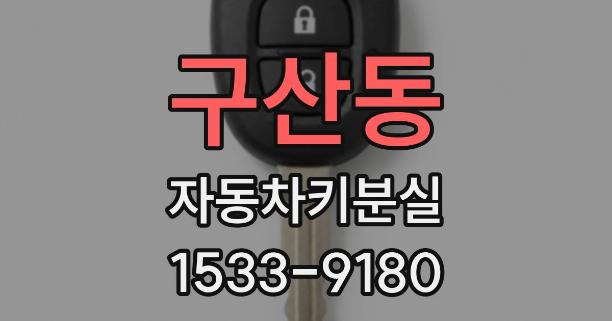 구산동 자동차키분실