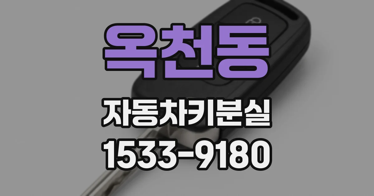옥천동 자동차키분실