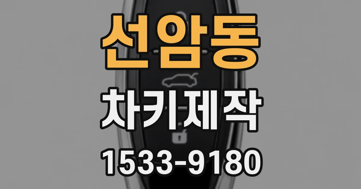 선암동 차키제작
