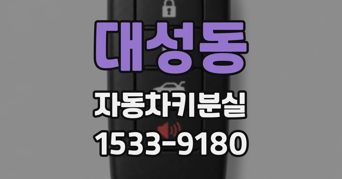 대성동 자동차키분실