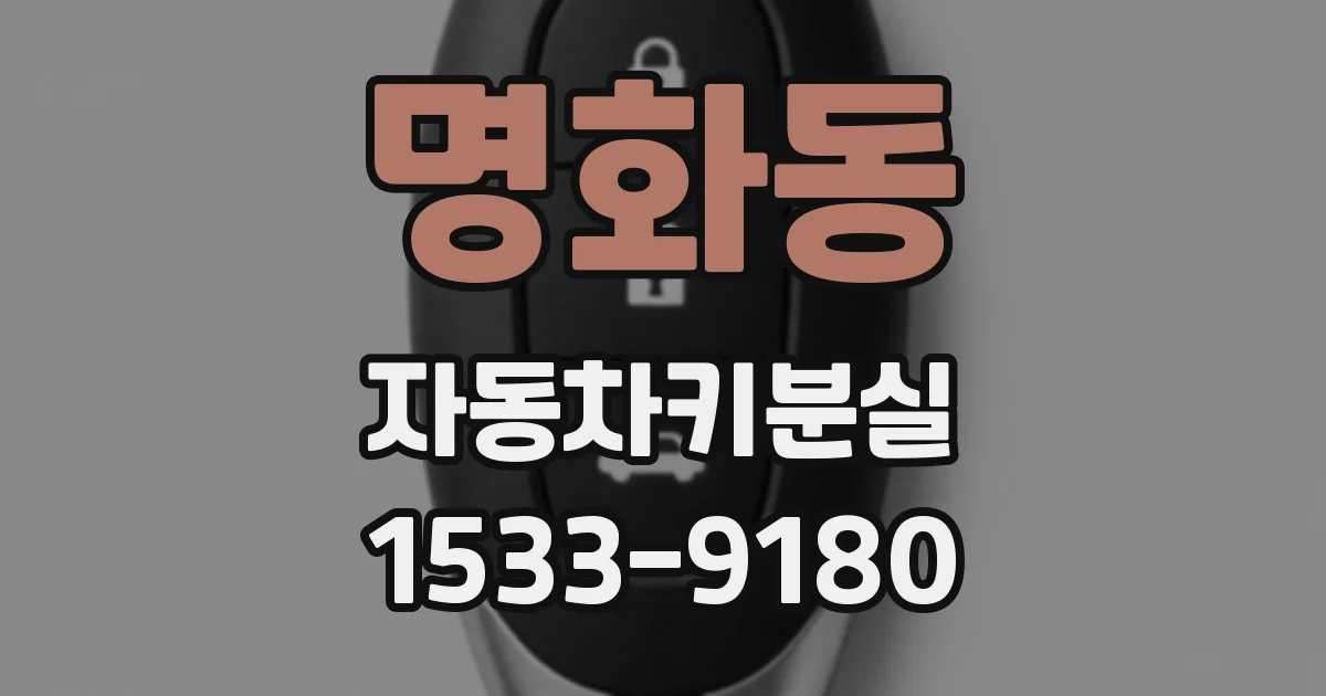 명화동 자동차키분실