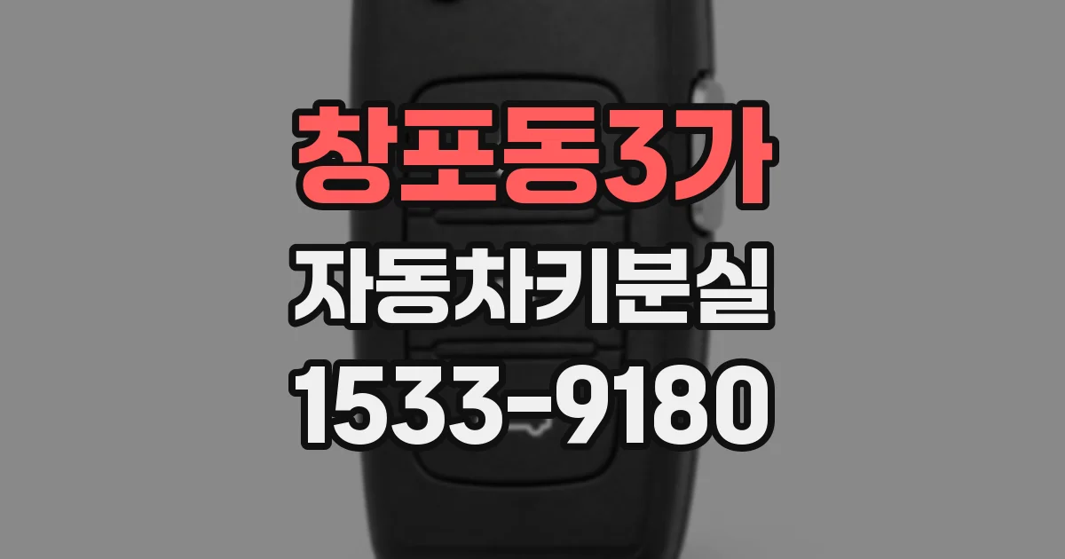 창포동3가 자동차키분실