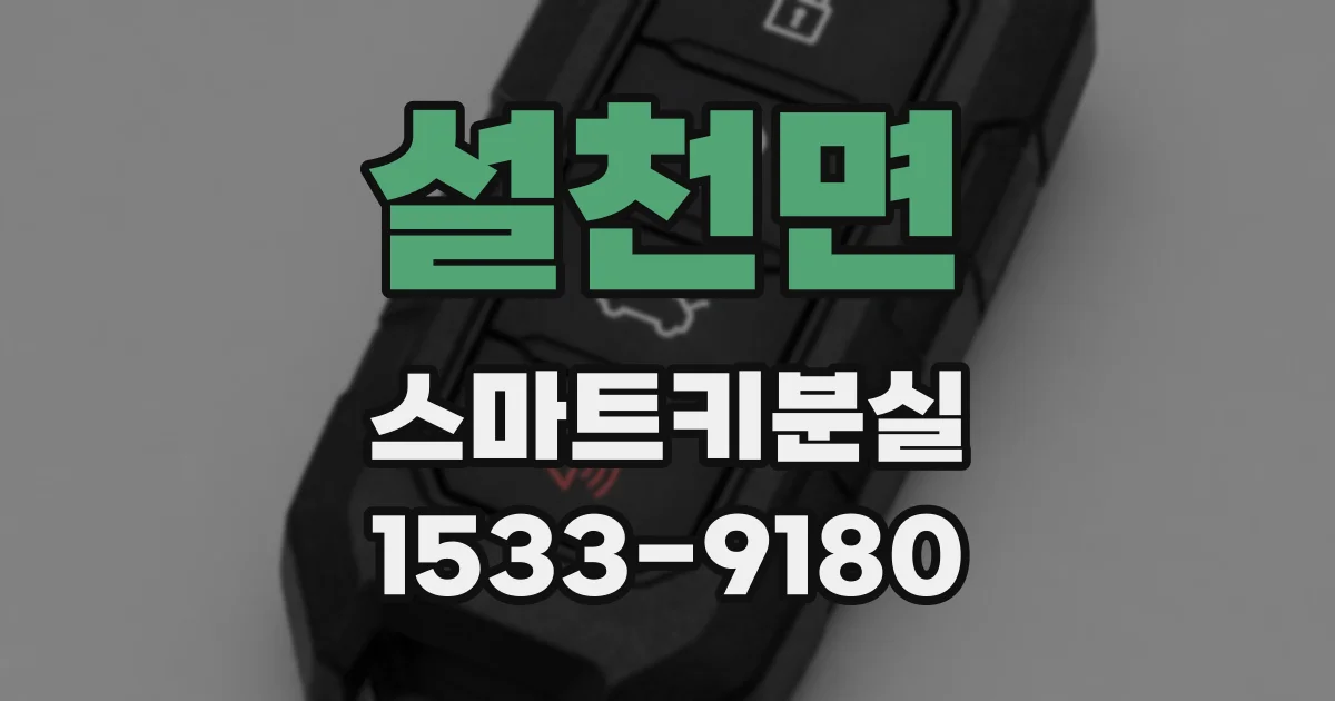 설천면 스마트키분실