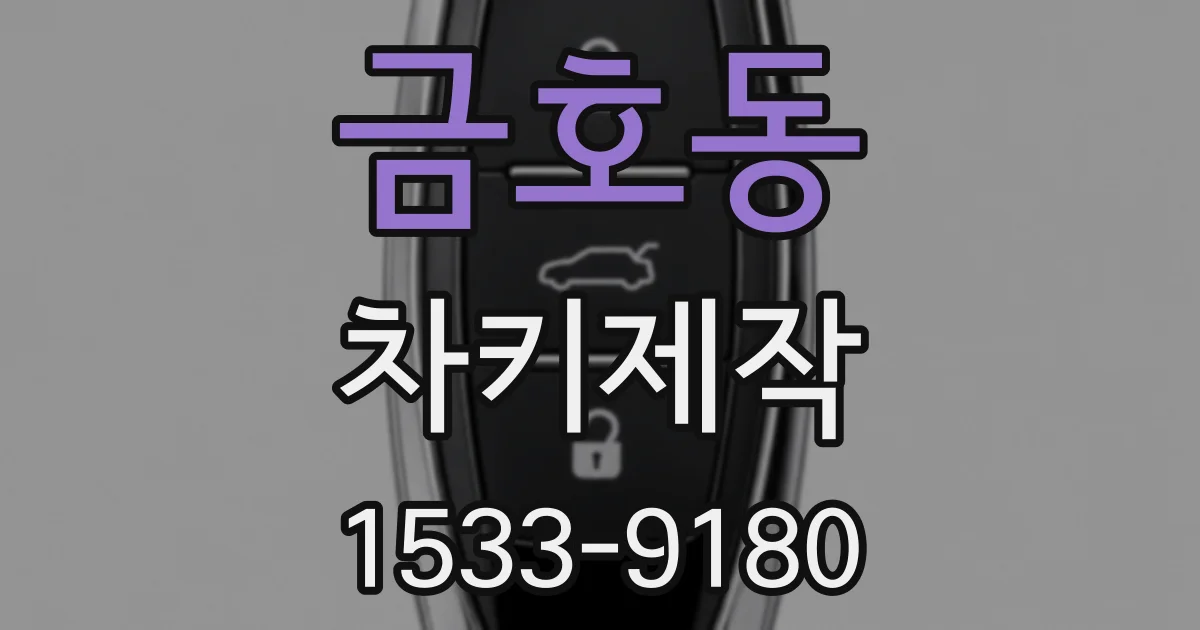 금호동 차키제작