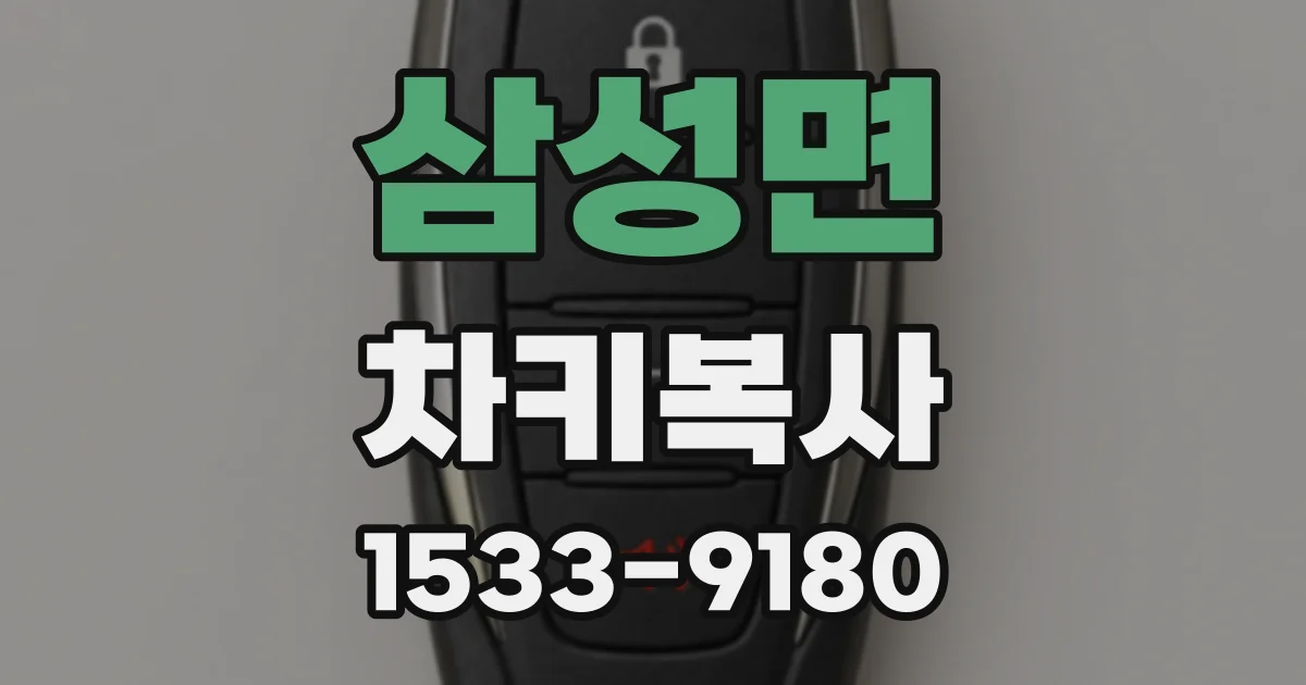삼성면 차키복사