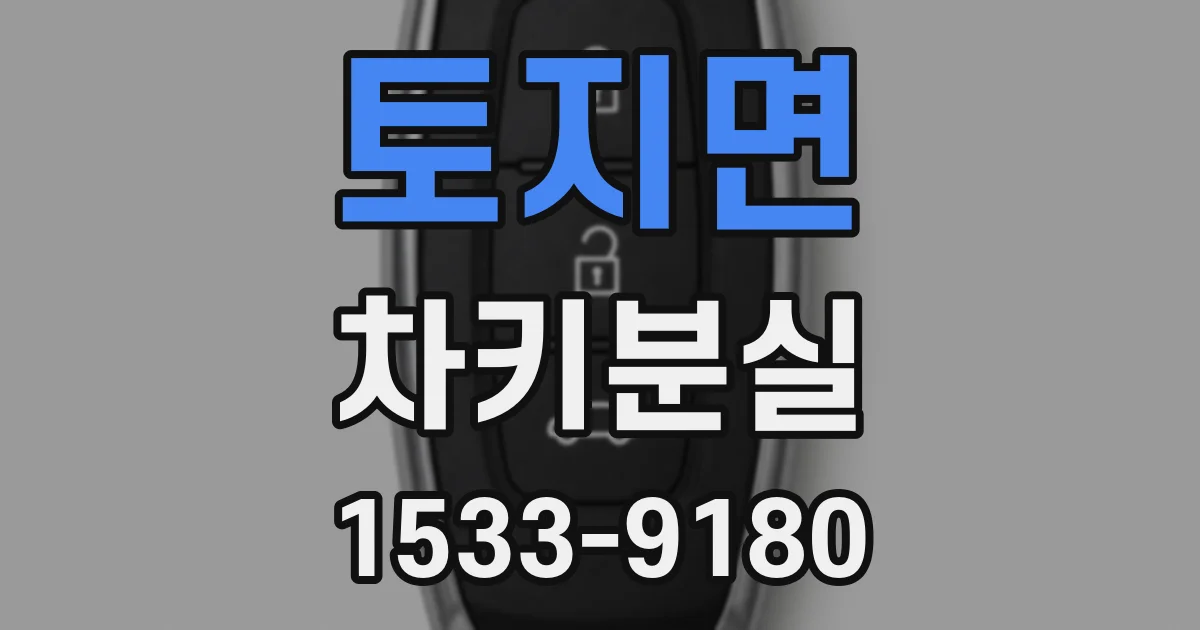 토지면 차키분실