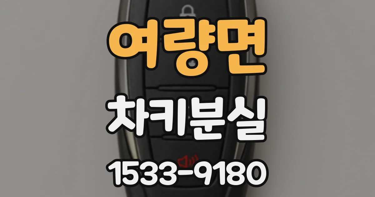 여량면 차키분실