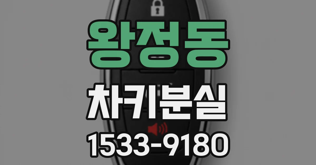 왕정동 차키분실