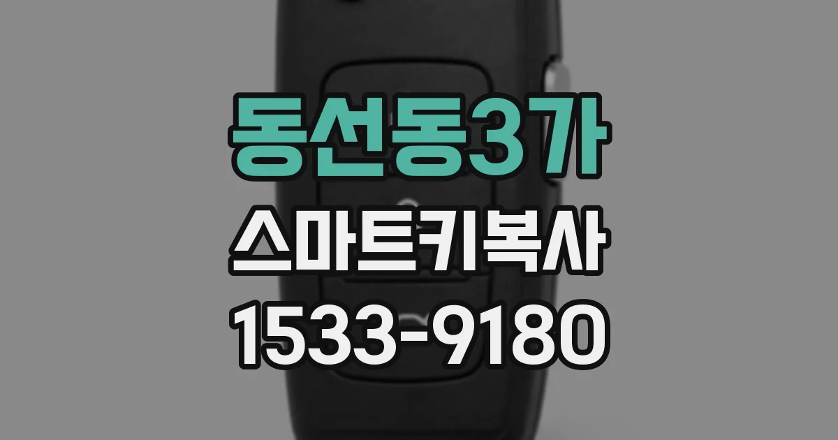 동선동3가 스마트키복사