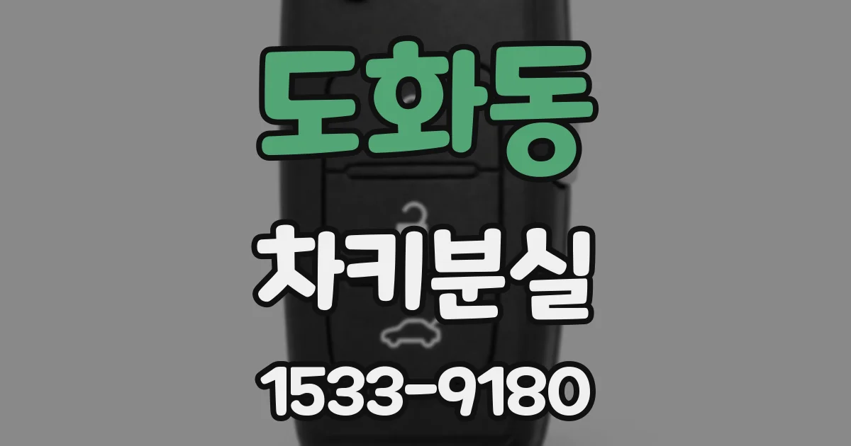 도화동 차키분실