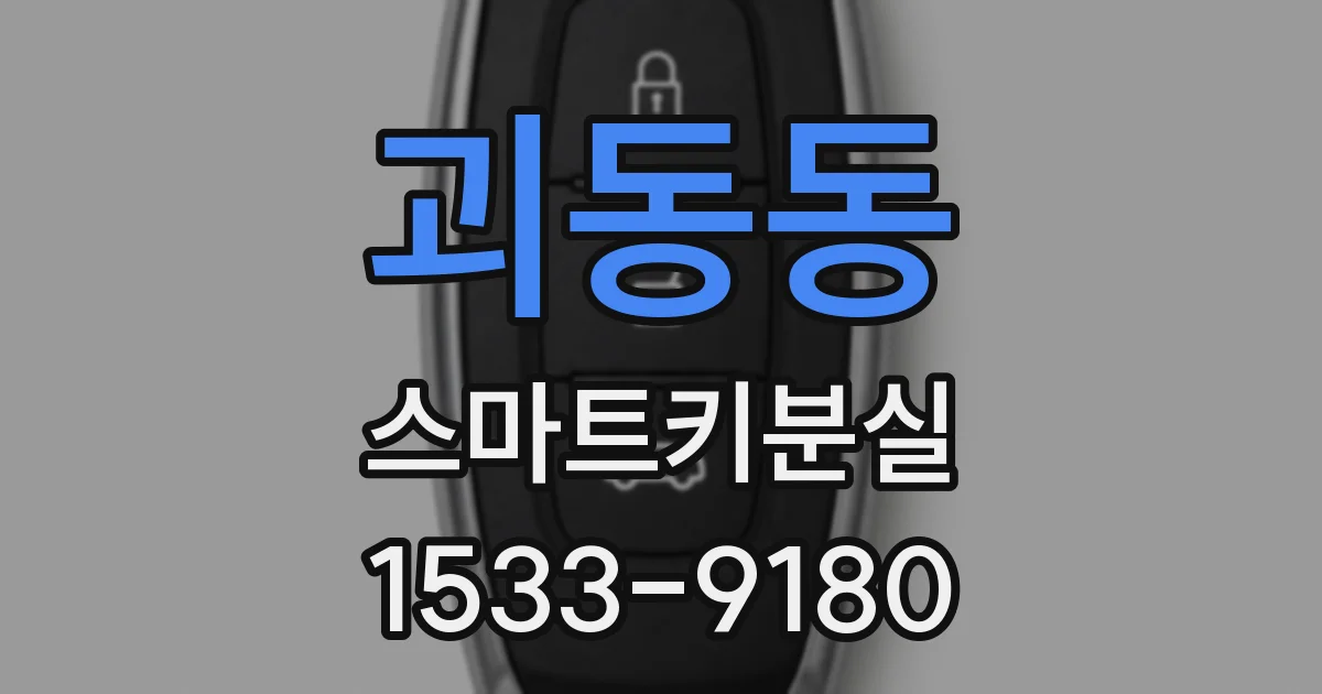 괴동동 스마트키분실