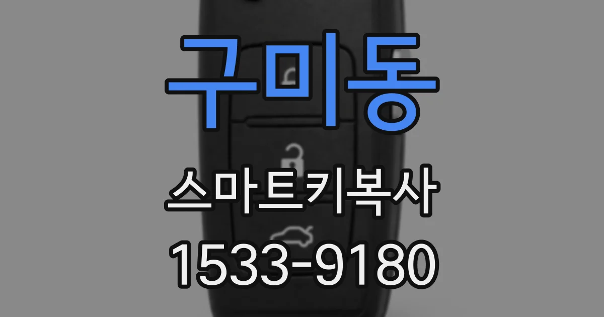 구미동 스마트키복사