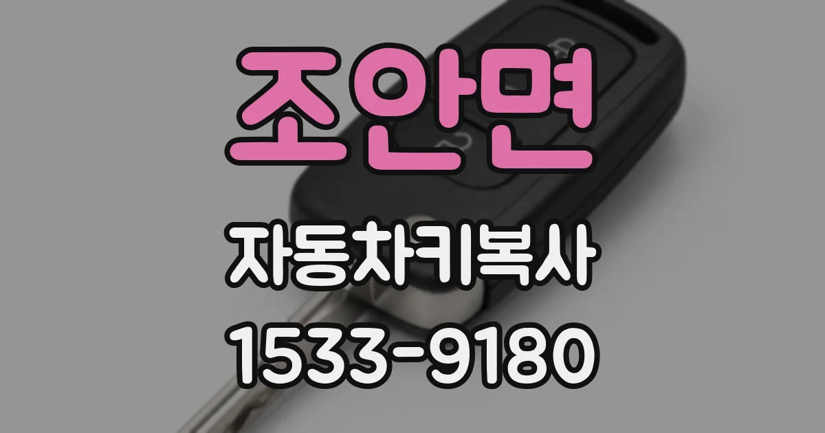조안면 자동차키복사
