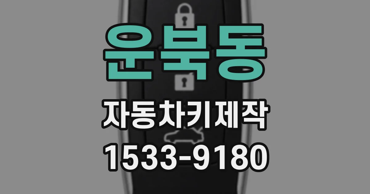 운북동 자동차키제작