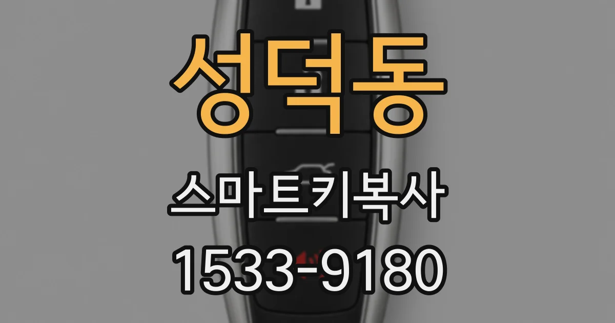 성덕동 스마트키복사