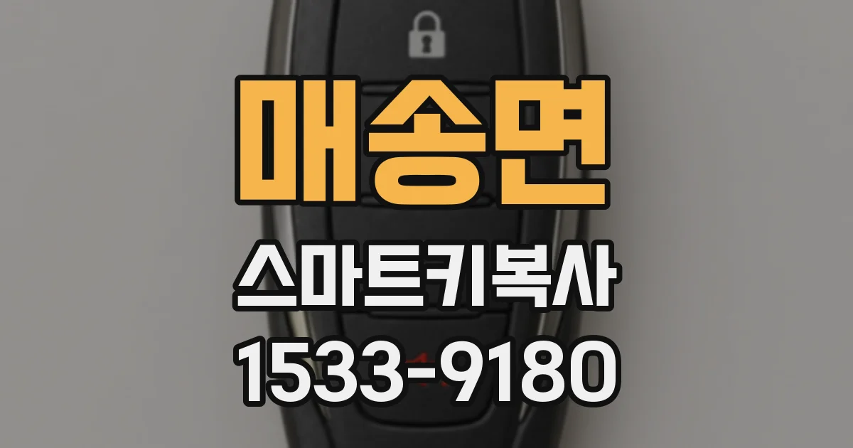 매송면 스마트키복사