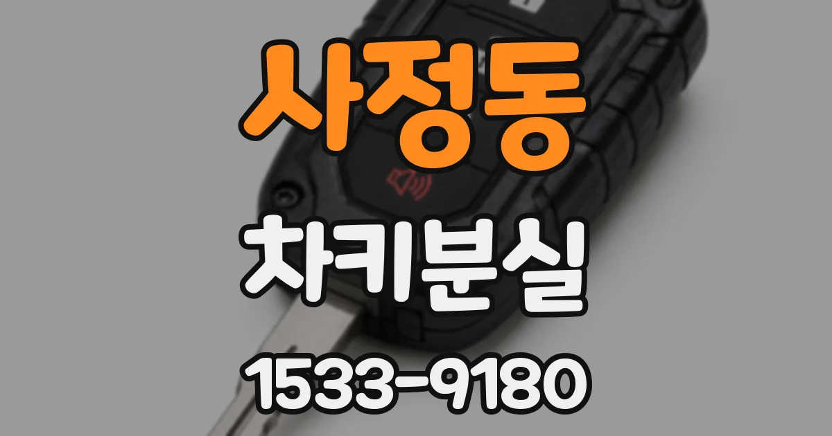 사정동 차키분실