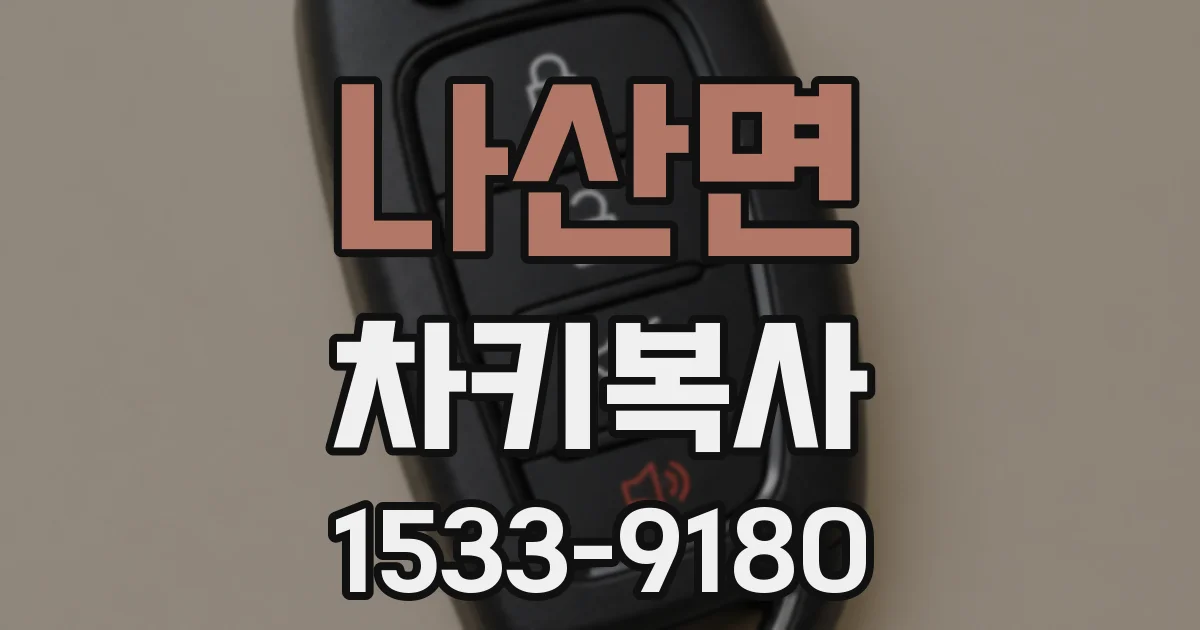 나산면 차키복사