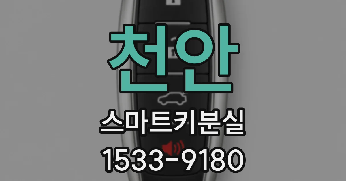 천안 스마트키분실