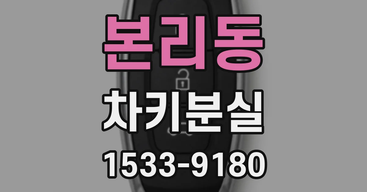 본리동 차키분실