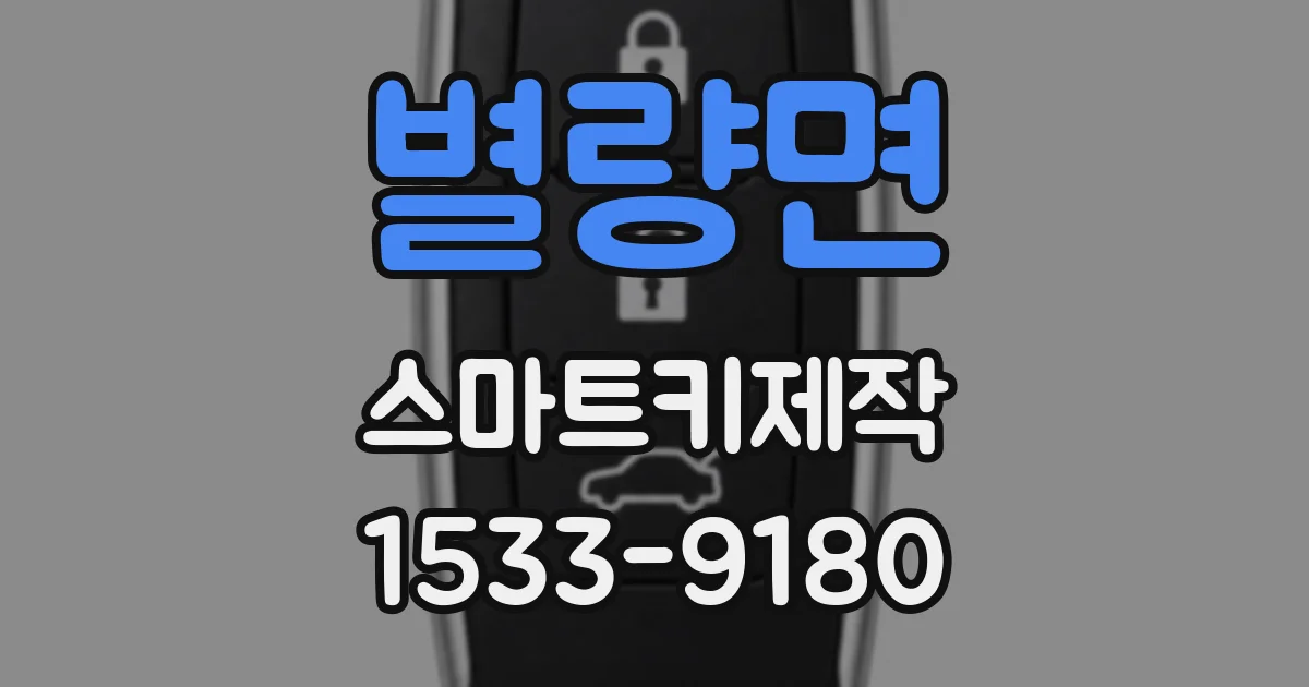 별량면 스마트키제작