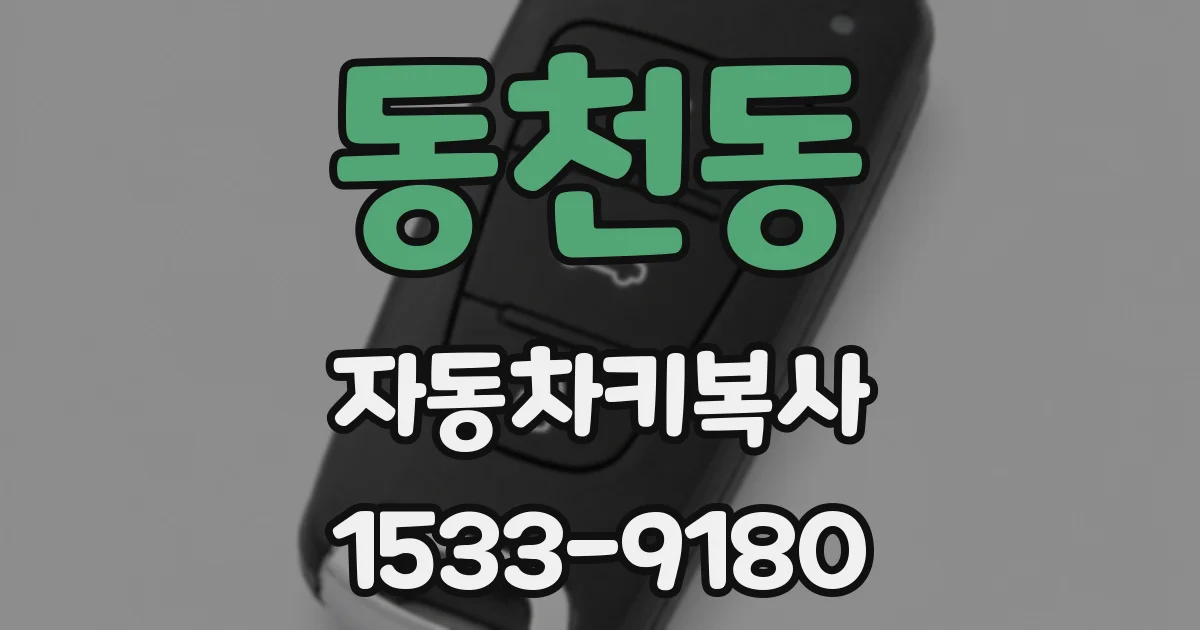 동천동 자동차키복사