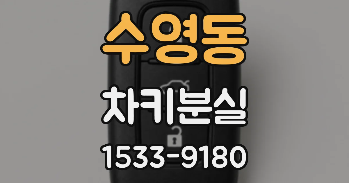 수영동 차키분실