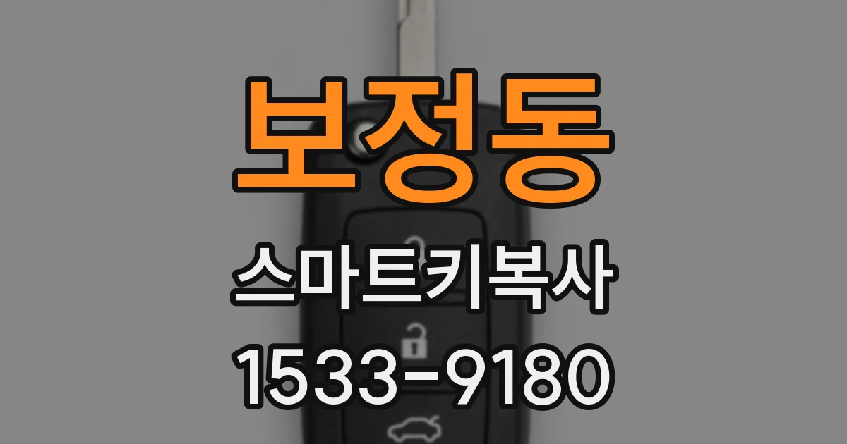 보정동 스마트키복사