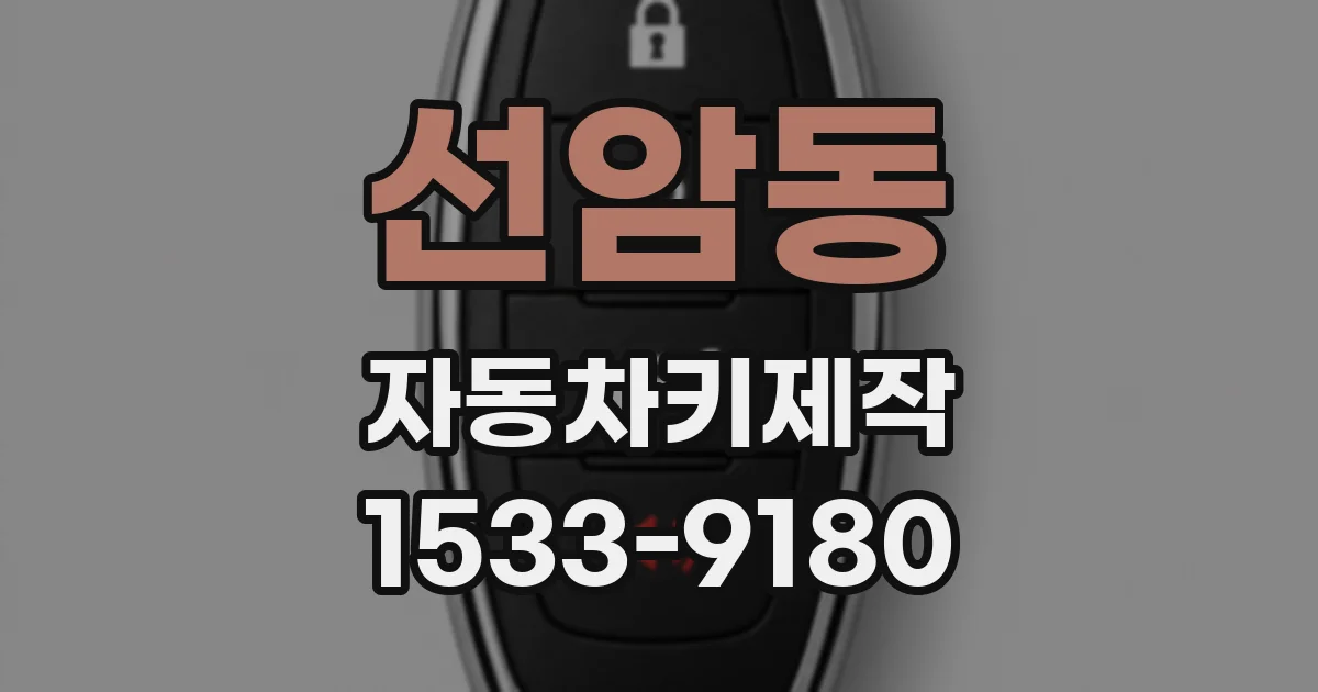 선암동 자동차키제작