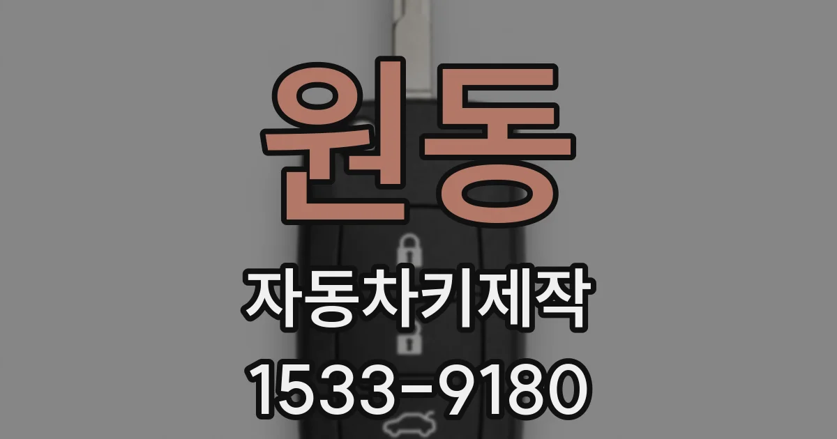 원동 자동차키제작