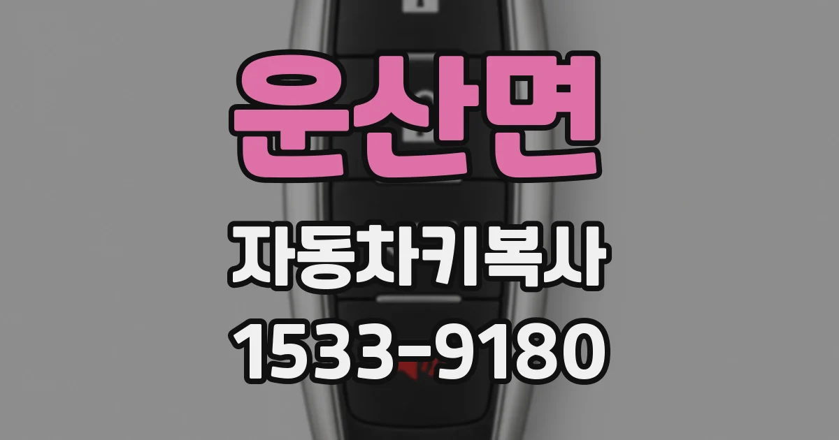 운산면 자동차키복사