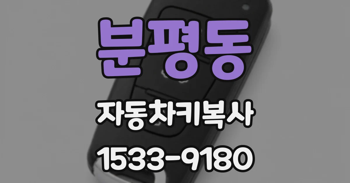 분평동 자동차키복사