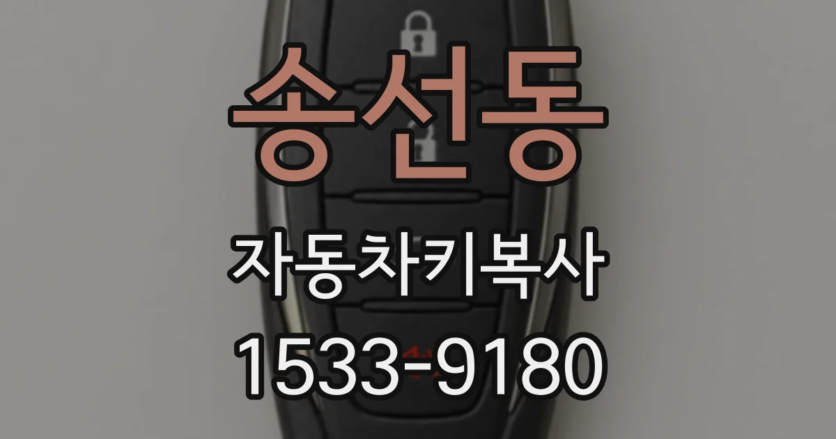 송선동 자동차키복사