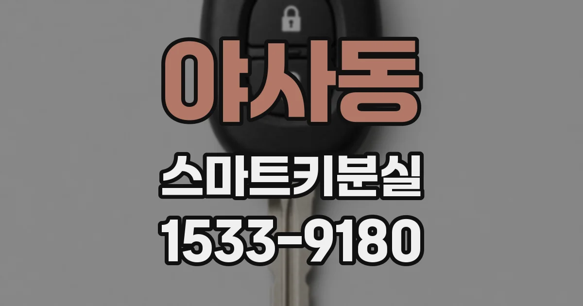 야사동 스마트키분실