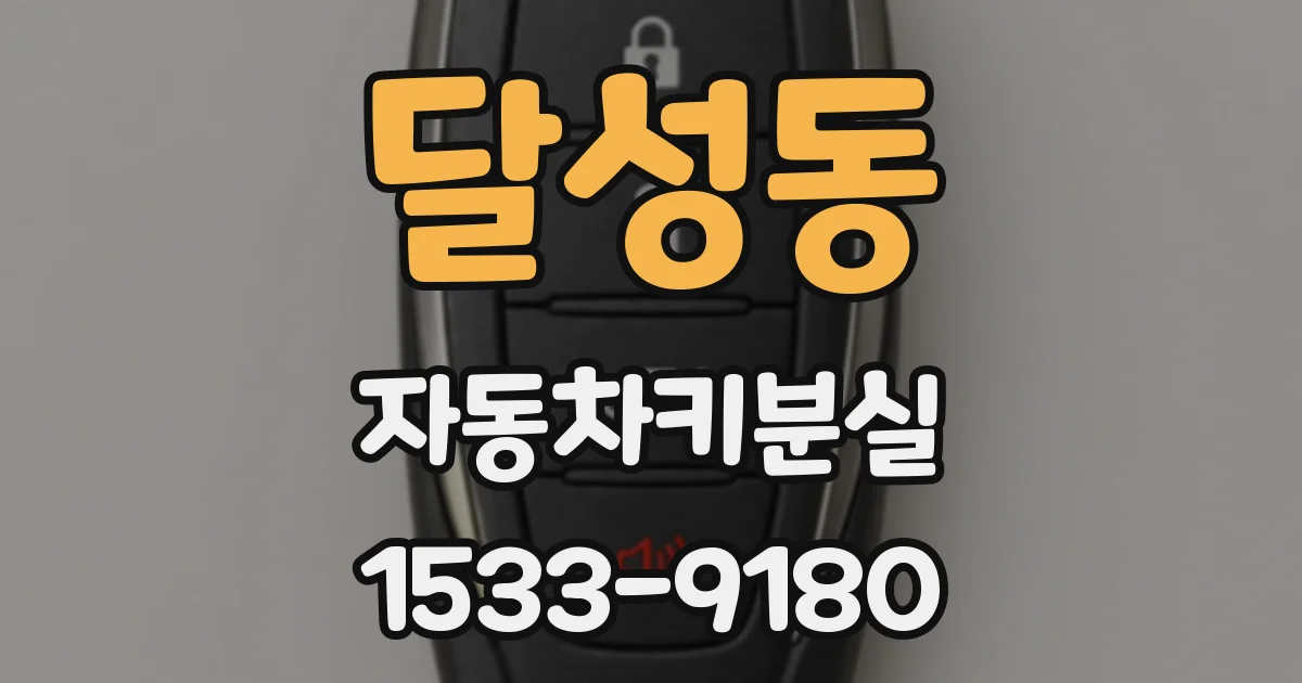 달성동 자동차키분실