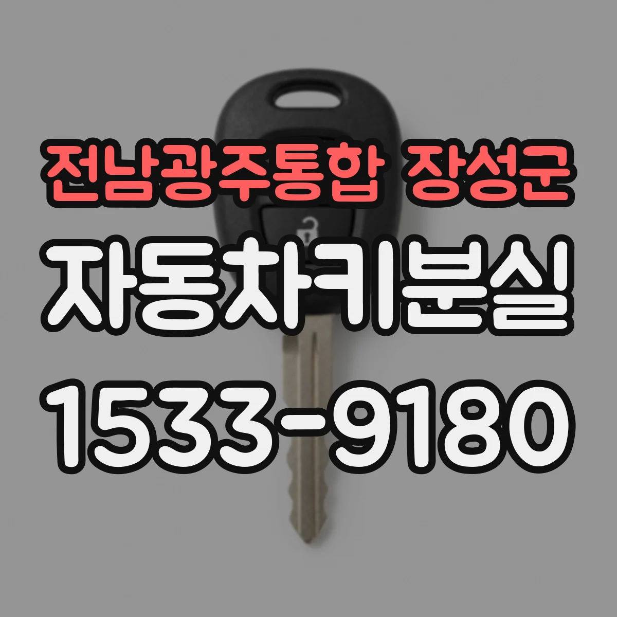 전남광주통합 장성군 자동차키분실