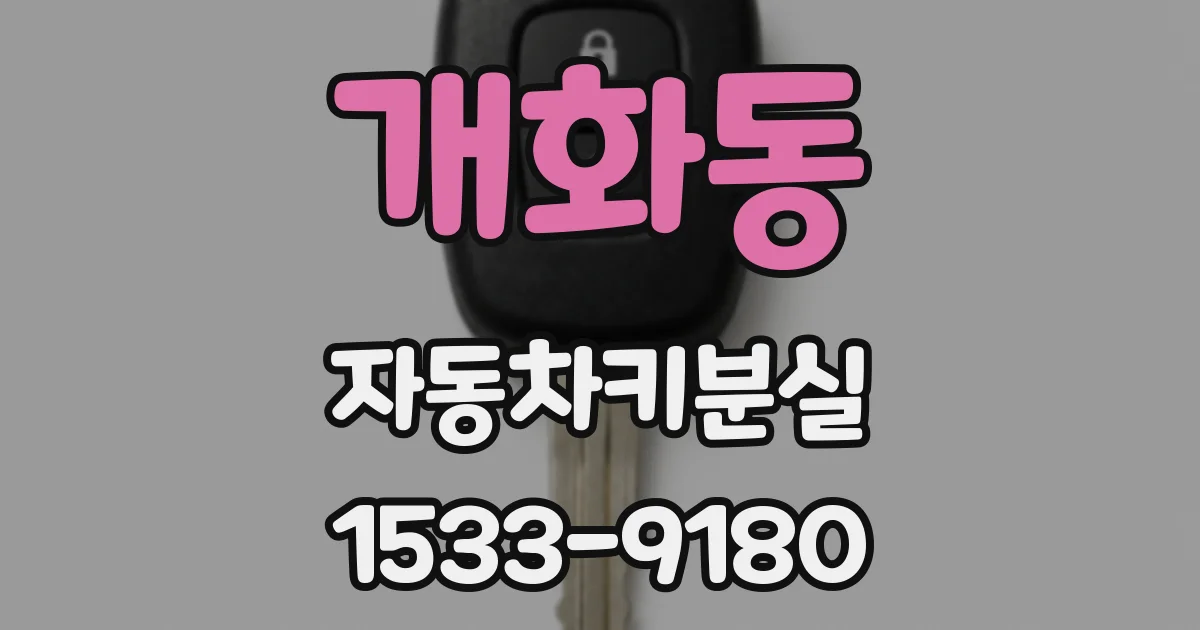 개화동 자동차키분실