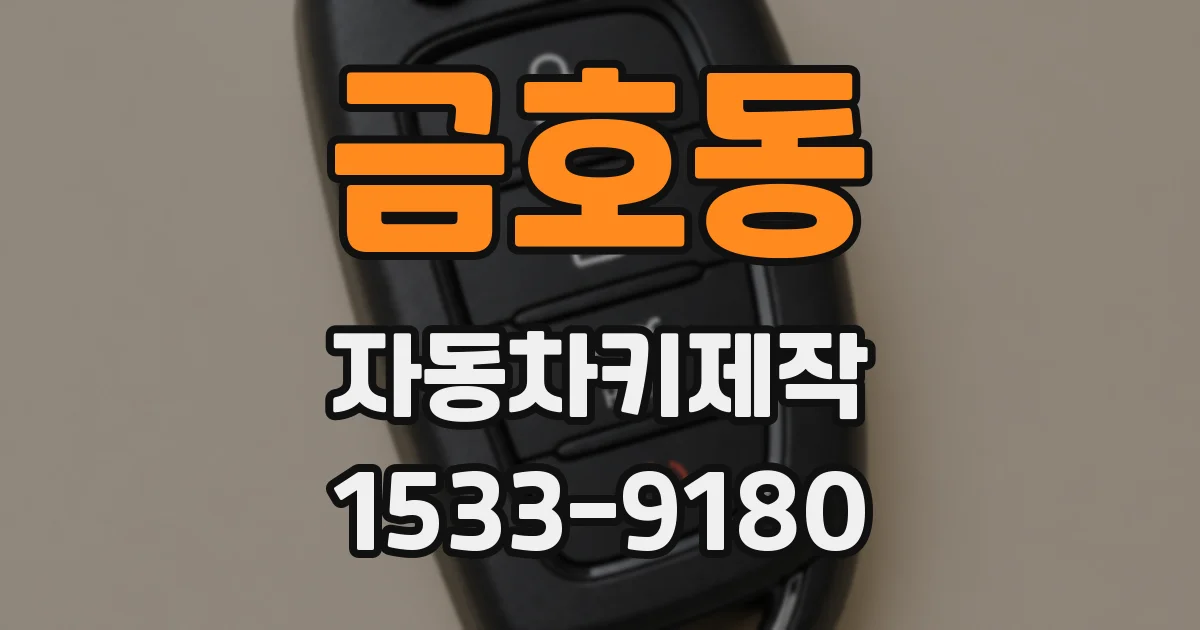 금호동 자동차키제작