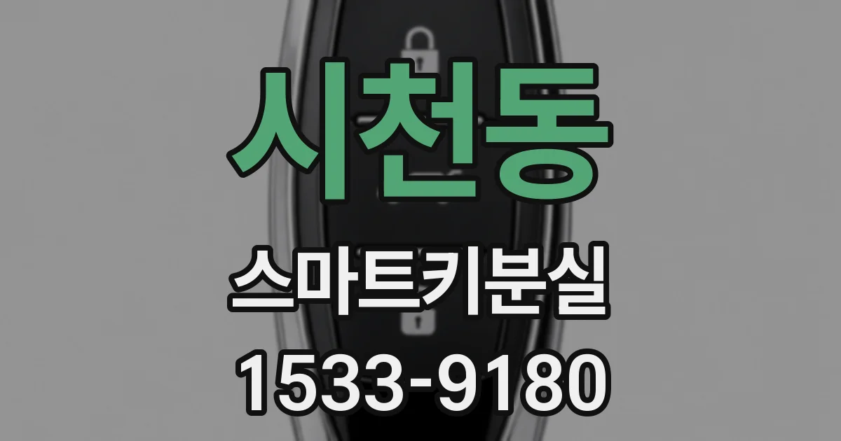 시천동 스마트키분실
