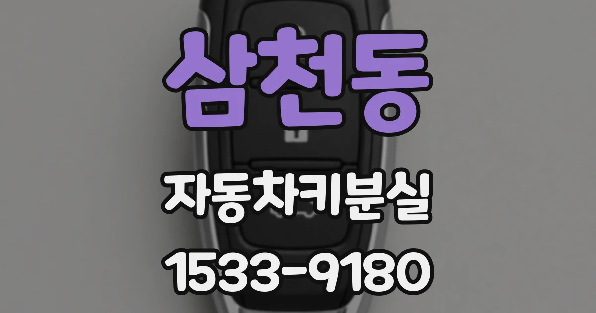 삼천동 자동차키분실
