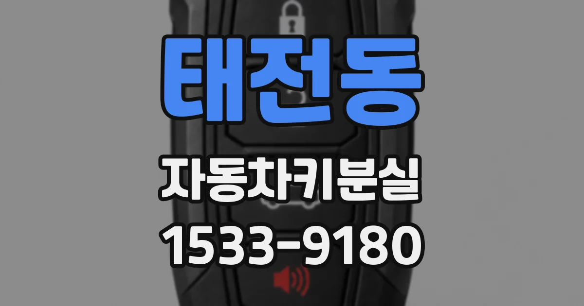 태전동 자동차키분실