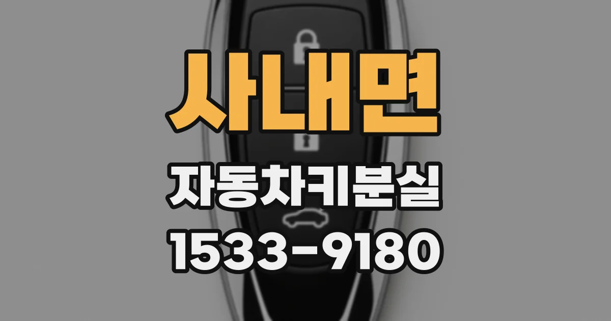 사내면 자동차키분실